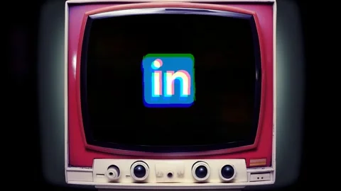 Logo famous glitch tv LinkedIn Stock Footage 304384130