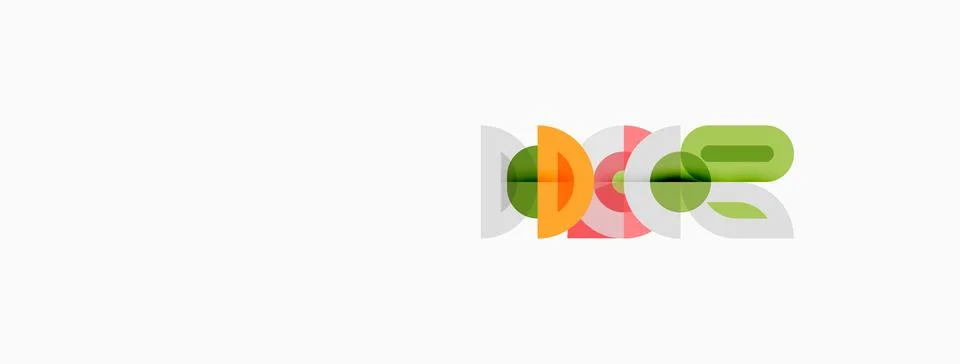 Logo features colorful overlapping circles forming abstract letter shapes. Stock Illustration