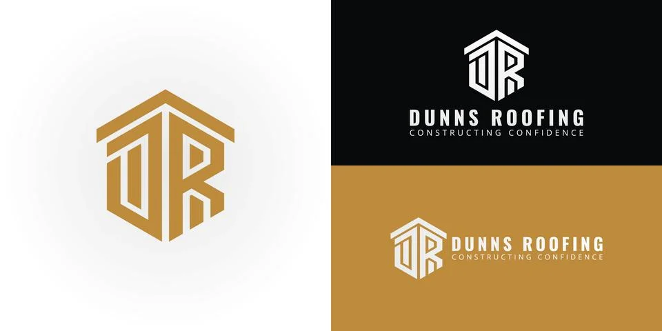 The logo features the initials' DR', creating a strong, unified emblem. Stock Illustration