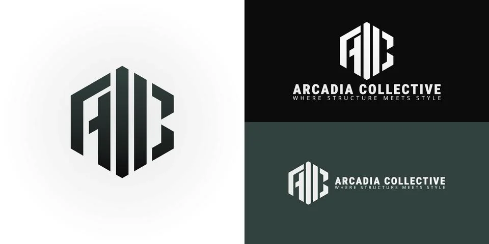 The logo features the letters AC integrated into a geometric design Stock Illustration