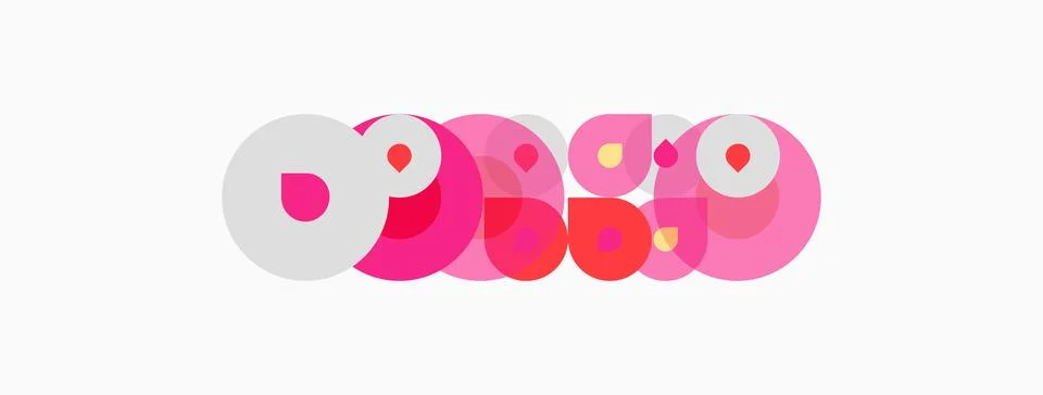 Logo features overlapping pink circles forming letters oppo. Design utilizes Stock Illustration