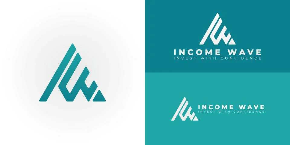 The logo features a sharp and modern emblem letter IW Stock Illustration