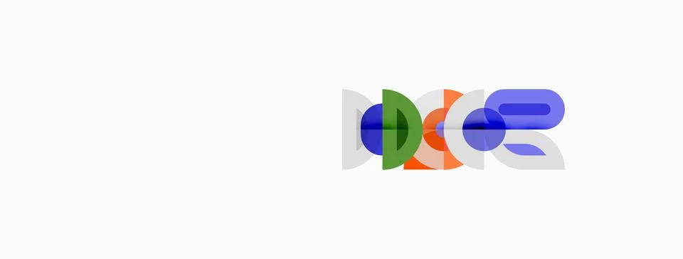 Logo features stylized overlapping shapes, vibrant colors, modern design. Stock Illustration