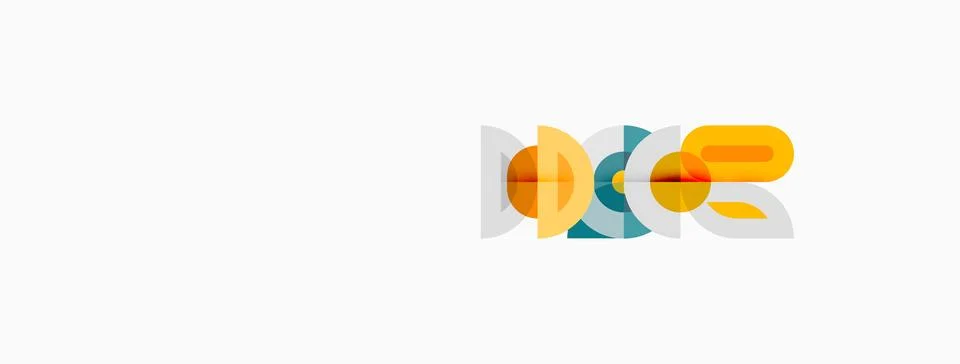 Logo features stylized text, overlapping colorful shapes. Modern design sug.. Stock Illustration