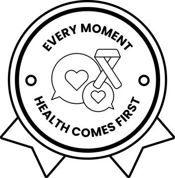 The logo features two hearts and a ribbon Stock Illustration