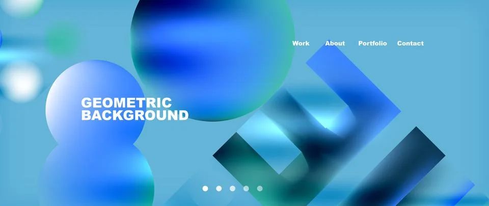 Logo featuring electric blue circle pattern on azure background Stock Illustration