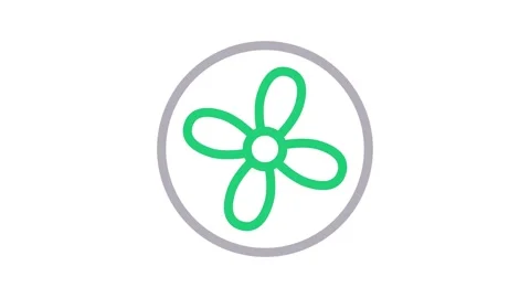 Logo featuring a stylized fan design, symbolizing nature and elegance. 库存影片 334918553