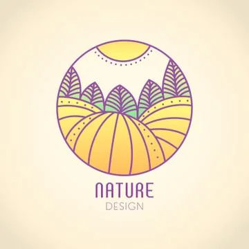 Logo fields texture Stock Illustration