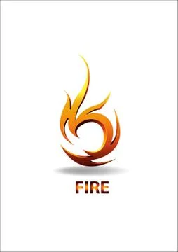 Logo Fire Element Symbol Stock Illustration