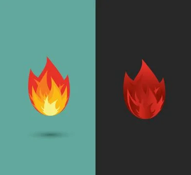 Logo Fire. flame icon set in vector format Stock Illustration