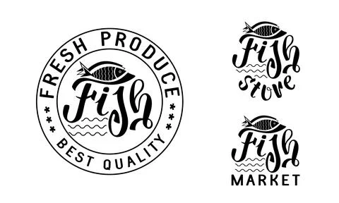 Logo of a fish store Stock Illustration