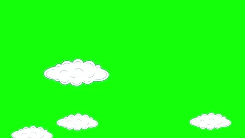 Logo Floating with Cloud - Chroma Key Green Screen Footage Stock Footage 341328598