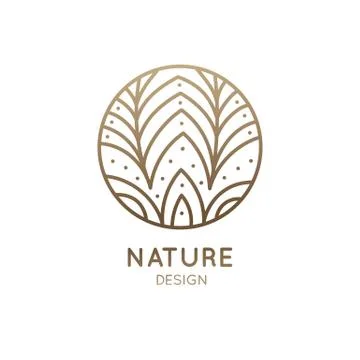 Logo flower in circle Stock Illustration