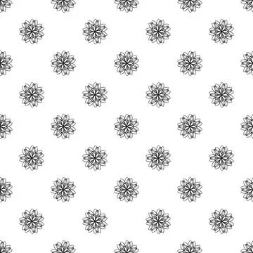 Logo flower pattern seamless Stock Illustration