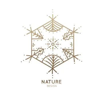 Logo forest landscape Stock Illustration