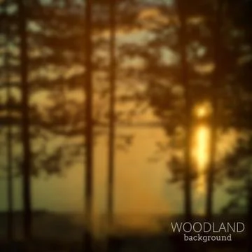 Logo with forest trees Stock Illustration