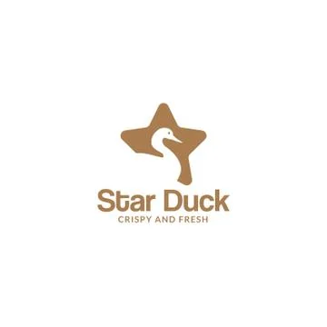 Logo fried duck restaurant Stock Illustration