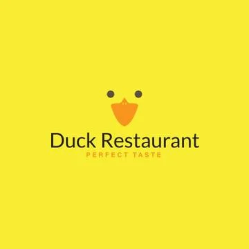 Logo fried duck restaurant Stock Illustration