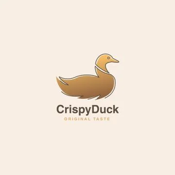 Logo fried duck restaurant Stock Illustration