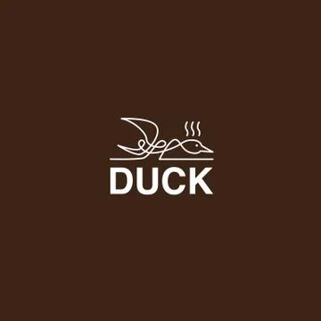 Logo fried duck restaurant Stock Illustration