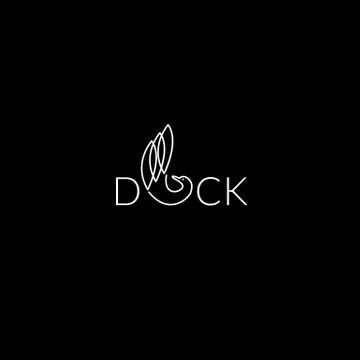 Logo fried duck restaurant Stock Illustration