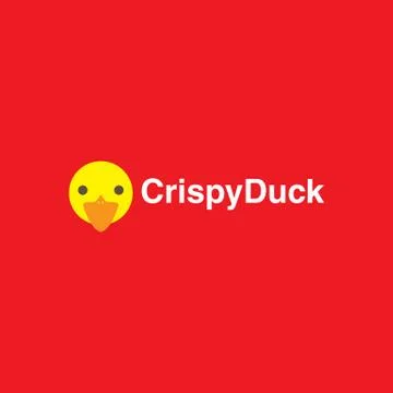 Logo fried duck restaurant Stock Illustration