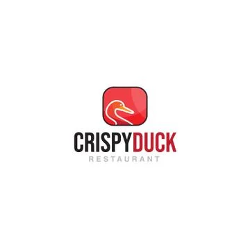 Logo fried duck restaurant Stock Illustration