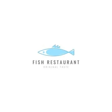 Logo fried fish restaurant Stock Illustration