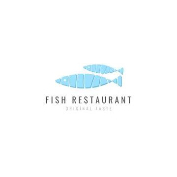 Logo fried fish restaurant Stock Illustration