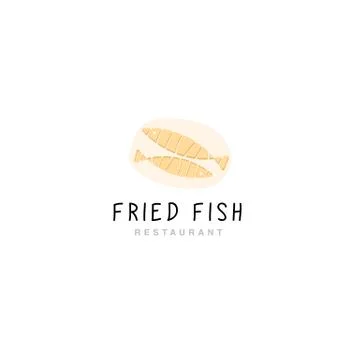 Logo fried fish restaurant Stock Illustration