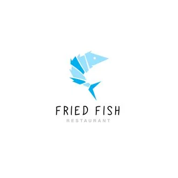 Logo fried fish restaurant Stock Illustration