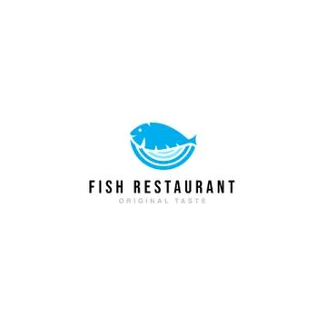 Logo fried fish restaurant Stock Illustration