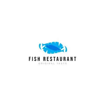 Logo fried fish restaurant Stock Illustration