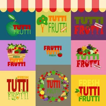 Logo for fruit and vegetable store Stock Illustration