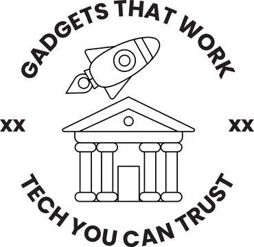 A logo for gadgets that work tech trust Illustrazione stock