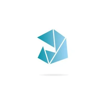 Logo geometric elements in a circle. Design template elements Stock Illustration