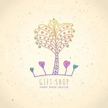 Logo gift shop Stock Illustration
