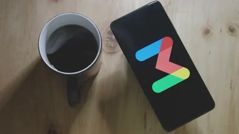 Logo of Gmail of Google on an Android smartphone Stock Footage 157274983