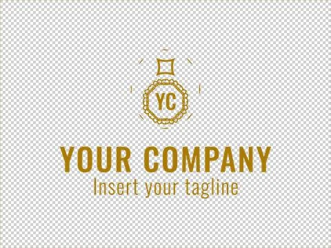 Logo Gold Illustrazione stock
