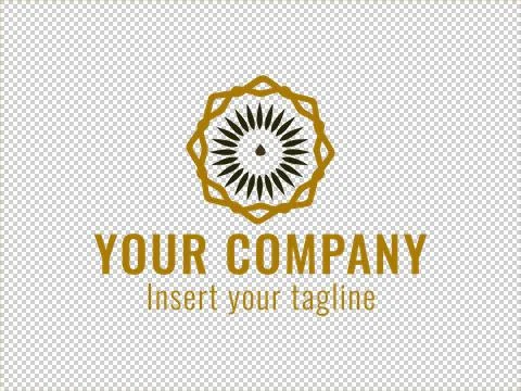 Logo Gold Illustrazione stock
