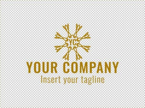Logo Gold Illustrazione stock