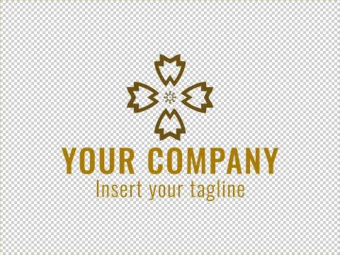 Logo Gold Illustrazione stock