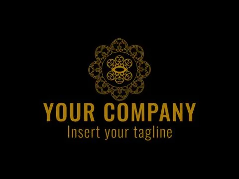 Logo Gold Illustrazione stock