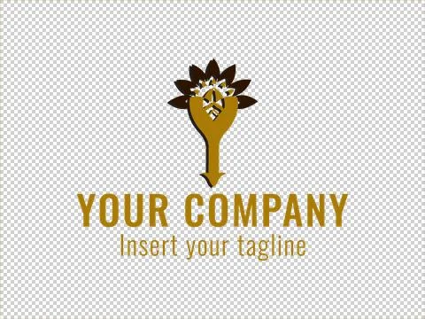 Logo Gold Illustrazione stock