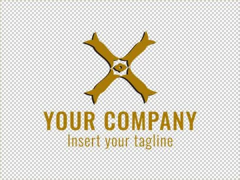 Logo Gold Illustrazione stock