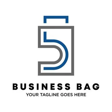 Logo, Graphic, Font, BB or Double B writing in bag and professional form Stock Illustration