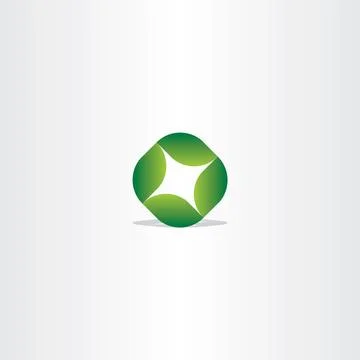 Logo green leaf circle eco vector symbol Stock Illustration