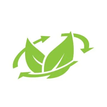 Logo of green leaf ecology vector Illustrazione stock