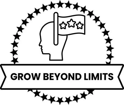 A logo for Grow Beyond Limits Stock Illustration
