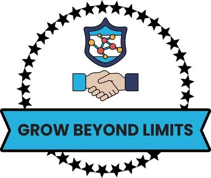 A logo for Grow Beyond Limits Stock Illustration